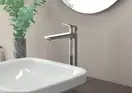 Смеситель для раковины высокий Hansgrohe Logis Fine (цвет - хром), с донным клапаном (71257000) фото 2 Aquada.com.ua