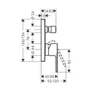 Смеситель для ванны/душа Hansgrohe Vernis Shape (цвет - чёрный матовый) (71468670) фото 2 Aquada.com.ua