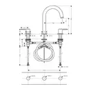 Смеситель для раковины Hansgrohe Vernis Blend (цвет - хром), с донным клапаном (71553000) фото 4 Aquada.com.ua