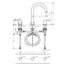 Смеситель для раковины Hansgrohe Vernis Shape (цвет - чёрный матовый), с донным клапаном (71563670) фото 2 Aquada.com.ua