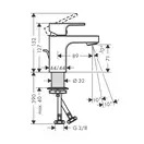 Смеситель для раковины 70 Hansgrohe Vernis Shape (цвет - хром), с донным клапаном из металла (71566000) фото 2 Aquada.com.ua