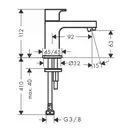 Кран для холодной воды Hansgrohe Vernis Shape (цвет - хром), без донного клапана (71592000) фото 2 Aquada.com.ua