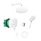Душевая система скрытого монтажа Hansgrohe (цвет - белый матовый) (71745700+01800180+26220700+27413700+26530700+28331700+27454700+28276700) фото 1 Aquada.com.ua