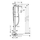 Смеситель для ванны напольный Hansgrohe Vivenis (цвет - чёрный матовый) (75445670) фото 2 Aquada.com.ua