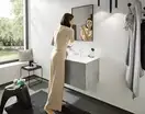 Смеситель для раковины Hansgrohe Finoris CoolStart (цвет - белый матовый), с донным клапаном Push Open (76024700) фото 3 Aquada.com.ua