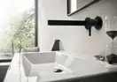 Смеситель для раковины настенный Hansgrohe Finoris (цвет - чёрный матовый), излив 225 мм (76050670) фото 2 Aquada.com.ua