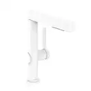 Смеситель для раковины высокий, с вытяжным душем, 2 вида струи Hansgrohe Finoris (цвет - белый матовый), с донным клапаном Push Open (76063700) фото 1 Aquada.com.ua
