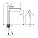 Смеситель для раковины высокий Hansgrohe Finoris (цвет - белый матовый), с донным клапаном Push Open (76070700) фото 2 Aquada.com.ua