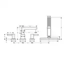 Смеситель на борт ванны Hansgrohe Finoris (цвет - чёрный матовый), с душевым гарнитуром (76444670) фото 2 Aquada.com.ua