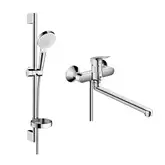 Набор смесителей для ванны 2-в-1 Hansgrohe Logis (цвет - хром) (1282019)