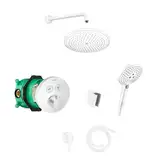 Душевая система скрытого монтажа с термостатом Hansgrohe (цвет - белый матовый) (15743700+01800180+26220700+27413700+26530700+28331700+27454700+28276700)