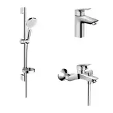 Набір змішувачів для ванни Hansgrohe EcoSmart Logis 100 (71104 + 7140 + 26553400), хром (20200008)