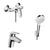 Набор смесителей для душа 3-в-1 Hansgrohe Logis/Crometta Vario EcoSmart (цвет - хром) (71600114)