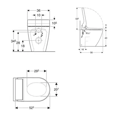 Напольный унитаз-биде Geberit AquaClean Tuma Comfort (белый «Alpine») (146.310.11.1) фото 7 Aquada.com.ua Напольный унитаз-биде Geberit AquaClean Tuma Comfort (белый «Alpine») (146.310.11.1) фото 7 Aquada.com.ua