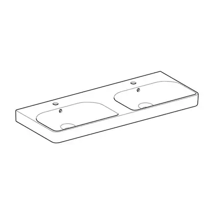 Двойная раковина Geberit Smyle Square 120 х 48 х h16,5 см (500.223.01.1) фото 2 Aquada.com.ua