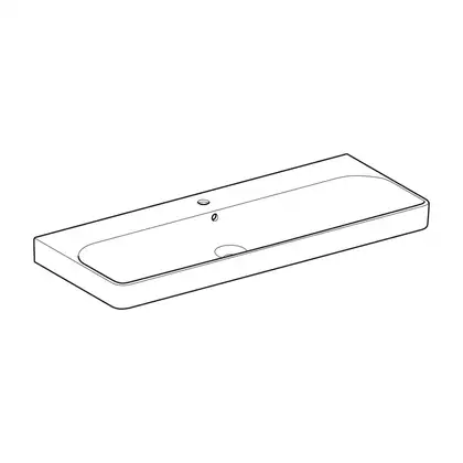 Раковина подвесная Geberit Smyle Square 120 х 48 х h16,5 см, с 1 отверстием под смеситель (500.226.01.1) фото 2 Aquada.com.ua