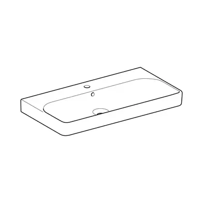 Раковина подвесная Geberit Smyle Square 90 х 48 х h16,5 см, с 1 отверстием под смеситель (500.251.01.1) фото 2 Aquada.com.ua