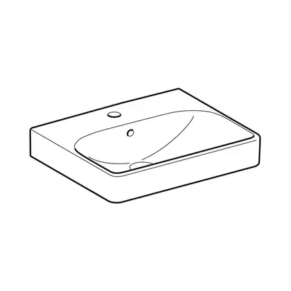 Маленькая (мини) раковина Geberit Smyle Square 50 х 41 х h16 см (500.256.01.1) фото 2 Aquada.com.ua