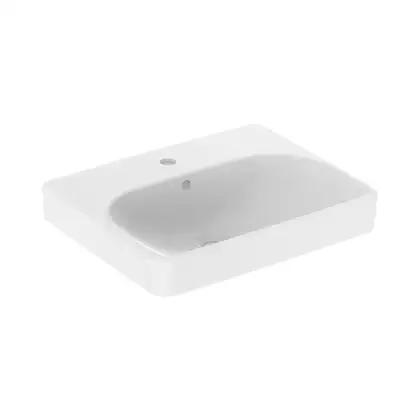 Раковина подвесная Geberit Smyle Square 55 х 44 х h16,5 см, с 1 отверстием под смеситель (500.259.01.1) фото 1 Aquada.com.ua
