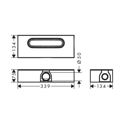 Корпус дренажного канала для стандартной установки Hansgrohe uBox universal (01001180) фото 3 Aquada.com.ua