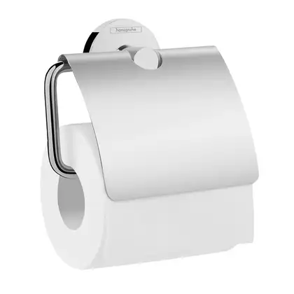 Набор аксессуаров 5-в1 Hansgrohe Logis (цвет - хром/стекло матовое, белое) (10002319) фото 3 Aquada.com.ua