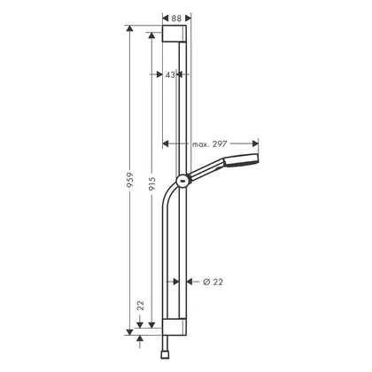 Душевой гарнитур Hansgrohe Pulsify (цвет - белый матовый), 3 вида струи Relaxation (24170700) фото 2 Aquada.com.ua