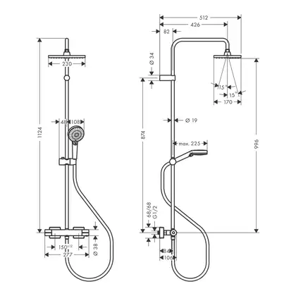 Душевая система с термостатом Hansgrohe Vernis Shape (цвет - чёрный матовый) (26286670) фото 4 Aquada.com.ua Душевая система с термостатом Hansgrohe Vernis Shape (цвет - чёрный матовый) (26286670) фото 4 Aquada.com.ua