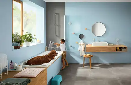 Лейка для душа Hansgrohe Croma Select S Multi EcoSmart (цвет - белый/хром), 3 вида струи (26801400) фото 2 Aquada.com.ua