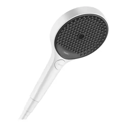 Лейка для душа Hansgrohe Rainfinity EcoSmart (цвет - белый матовый/чёрный), 3 вида струи (26865700) фото 1 Aquada.com.ua