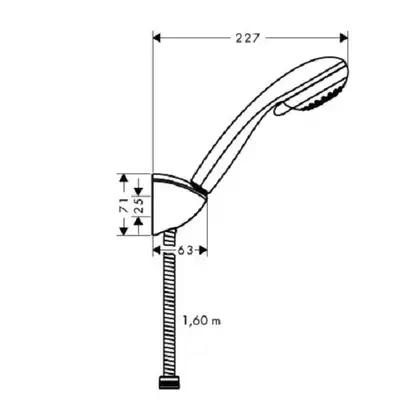 Душевой гарнитур Hansgrohe Crometta 85 (27569000) фото 2 Aquada.com.ua