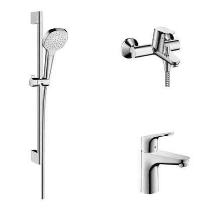 Набор смесителей для ванны 3-в-1 Hansgrohe Focus/Croma Select E (цвет - хром) (31940112) фото 1 Aquada.com.ua