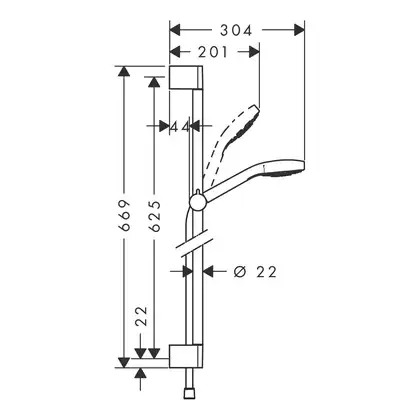 Набор смесителей для ванны 3-в-1 Hansgrohe Metropol/Croma Select E Vario (цвет - хром) (32540112) фото 7 Aquada.com.ua