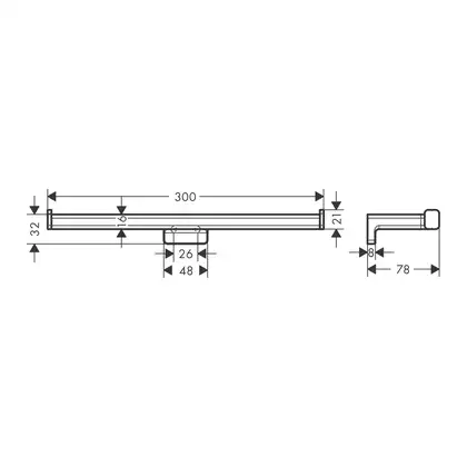 Бумагодержатель без крышки двойной Hansgrohe AddStoris (цвет - хром) (41748000) фото 2 Aquada.com.ua