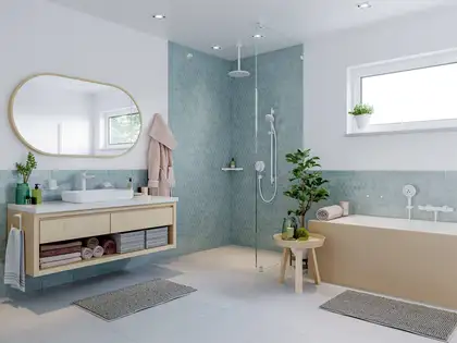 Стакан для жидкого мыла подвесной Hansgrohe AddStoris, белый матовый/стекло матовое (41749700) фото 5 Aquada.com.ua
