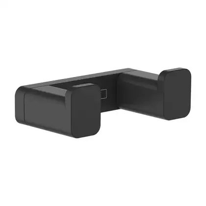 Крючок двойной Hansgrohe AddStoris, чёрный матовый (41755670) фото 1 Aquada.com.ua