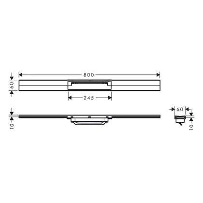 Трап для душа 80 см Hansgrohe RainDrain Flex, матовая бронза (56044140) фото 2 Aquada.com.ua