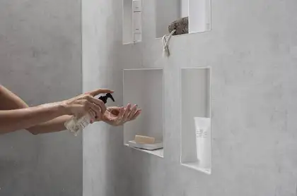 Настенная ниша со встроенной рамой Hansgrohe XtraStoris Original 30 x 30 x 10 см, белый матовый (56061700) фото 3 Aquada.com.ua Настенная ниша со встроенной рамой Hansgrohe XtraStoris Original 30 x 30 x 10 см, белый матовый (56061700) фото 3 Aquada.com.ua
