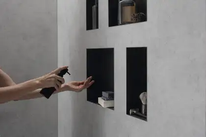 Ниша в стене с открытой рамой Hansgrohe XtraStoris Minimalistic 30 х 15 х 10 см, чёрный матовый (56070670) фото 7 Aquada.com.ua