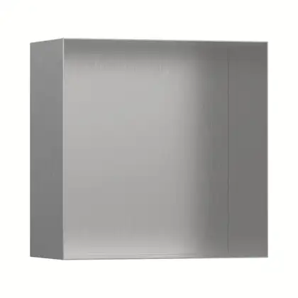 Ниша в стене с открытой рамой Hansgrohe XtraStoris Minimalistic 30 х 30 х 14 см, матовая нержавеющая сталь (56079800) фото 1 Aquada.com.ua
