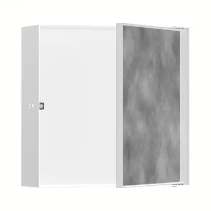 Ниша в стене с дверцей под плитку Hansgrohe XtraStoris Rock 30 х 30 х 10 см, белый матовый (56085700) фото 1 Aquada.com.ua