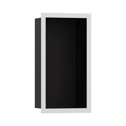 Настенная ниша с дизайнерской рамкой Hansgrohe XtraStoris Individual 30 х 15 х 10 см, белый матовый (56095700) фото 1 Aquada.com.ua
