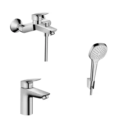 Набор смесителей для ванны 3-в-1 Hansgrohe Logis/Croma Select E (цвет - хром) (71400112) фото 1 Aquada.com.ua