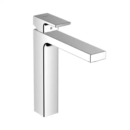 Смеситель для раковины высокий Hansgrohe Vernis Shape (цвет - хром), без донного клапана (71591000) фото 1 Aquada.com.ua