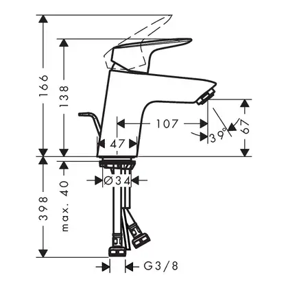 Набор смесителей для душа 3-в-1 Hansgrohe Logis/Crometta Vario (цвет - хром) (71600115) фото 9 Aquada.com.ua