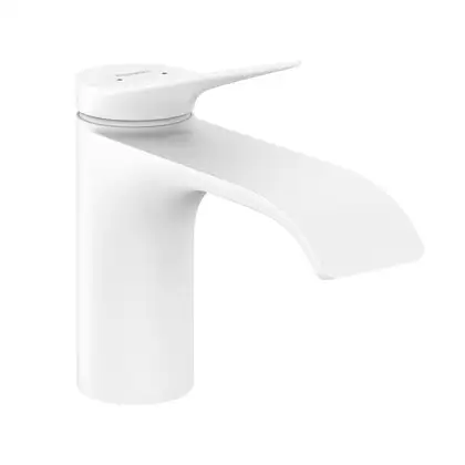 Смеситель для раковины Hansgrohe Vivenis (цвет - белый матовый), без донного клапана (75012700) фото 1 Aquada.com.ua