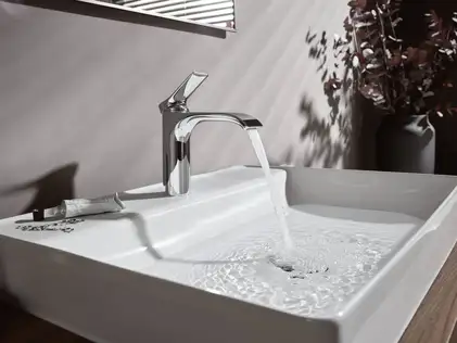 Смеситель для раковины Hansgrohe Vivenis (цвет - хром), без донного клапана (75022000) фото 2 Aquada.com.ua