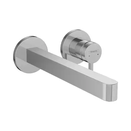 Смеситель для раковины настенный Hansgrohe Finoris (цвет - хром), излив 225 мм (76050000) фото 1 Aquada.com.ua