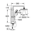 Набор смесителей для ванны 3-в-1 Grohe Eurosmart (цвет - хром) (123389М) фото 9 Aquada.com.ua