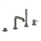 Смеситель на борт ванны Grohe Essence (цвет - тёмный графит, матовый), с душевым гарнитуром (19578AL1) фото 1 Aquada.com.ua