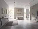 Верхний душ Ø 310 мм с держателем 380 мм Grohe Rainshower Cosmopolitan (цвет - тёмный графит, матовый) (26066AL0) фото 2 Aquada.com.ua